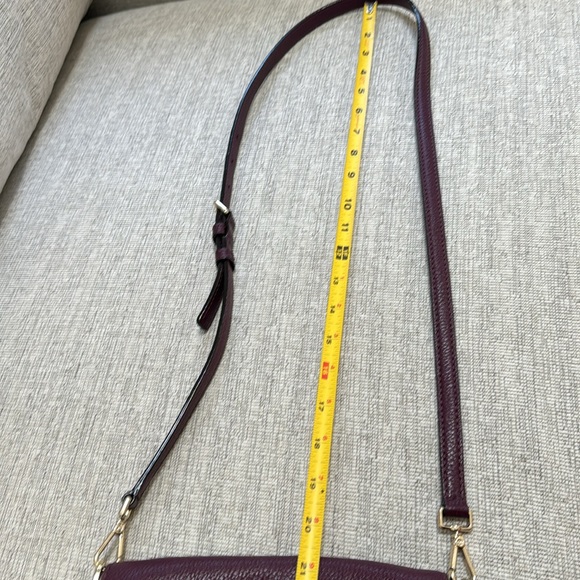 Kate Spade pebbled crossbody bag with adjustable strap-Bordeaux - Picture 8 of 8